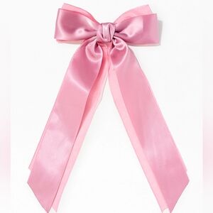LA Hearts Satin Organza Bow Barrette, Onesize, Pink.